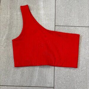Girlfriend Collective one shoulder sports bra